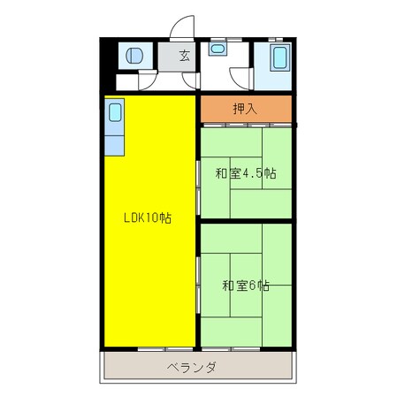 コーポ宮脇の物件間取画像